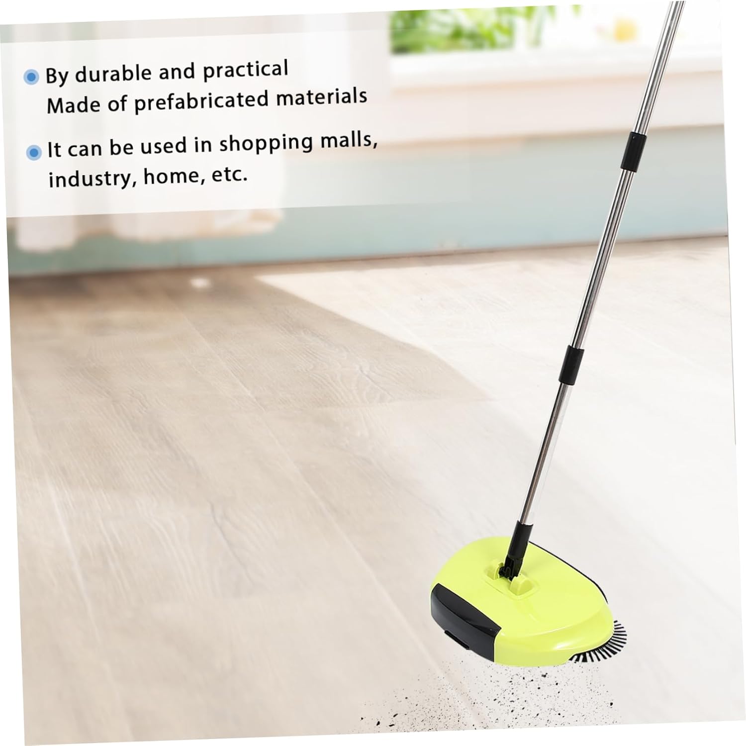 ERINGOGO Multi-Functional Floor Sweeper with Handle and Enclosed Dustbin Rotating Broom and Dustpan for Efficient Home Cleaning All Hard Floors