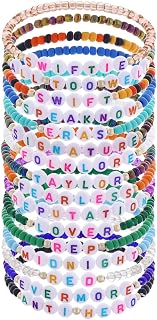 16PCS Taylor Bracelets Set for Swiftie Fans Tour Concert Outfit Accessories Lover Reputation SpeakNow Folklore Midnights Anti-Hero Fearless Evermore Jewelry Gifts