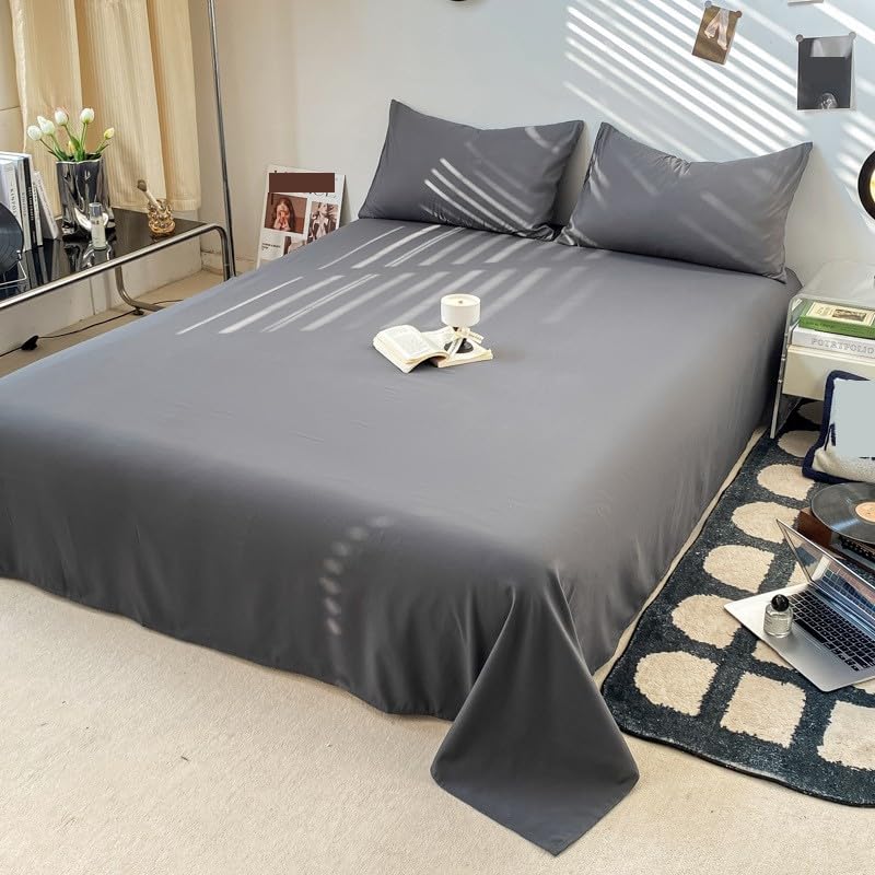 Sábanas de algodón lavado premium de 180x230cm con acabado artesanal blanco batido 3