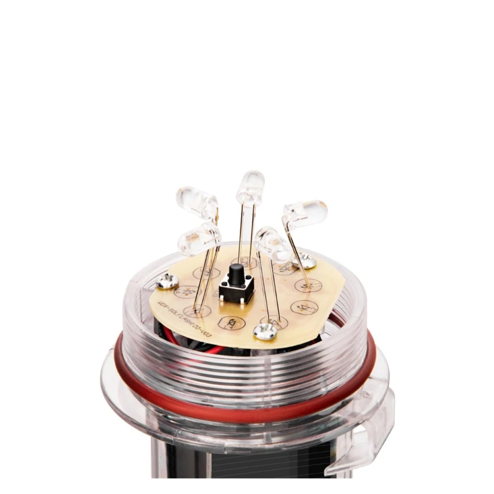 Solar Leuchtfeuer Lampe Wasserdichte Angeln Boje Signal Lampe Fischernetz Blinkende Torpedo Warnung Lampe Marine Tricolor Lampe, Mechanische Werkzeuge(D)