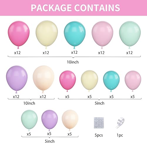 Miniatura 27 de Kit de arco de globos azules y amarillos, kit de guirnalda de globos de albaricoque azul y naranja, amarillo, de látex, globos de fiesta