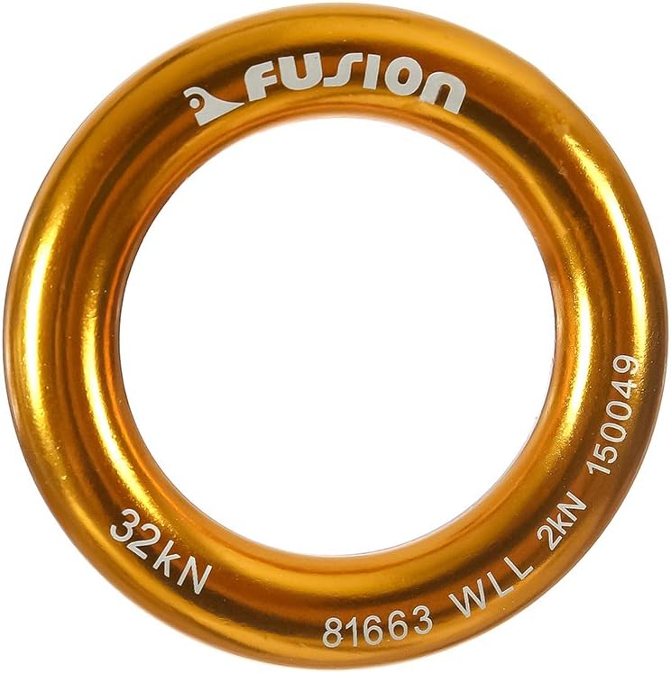 Fusion Climb Perfect Tension Aluminum O-Ring Large 2.625" Gold 32KN 10-Pack : Sports & Outdoors