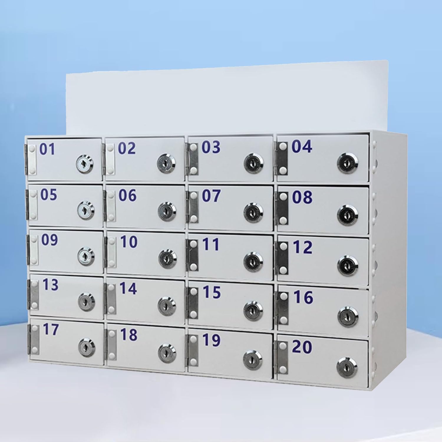Wall-Mounted Acrylic Cell Phone Locker Box with 80 Slots - Secure Phone Storage for Offices Schools and Events Ideal for Storing Smartphones Safely