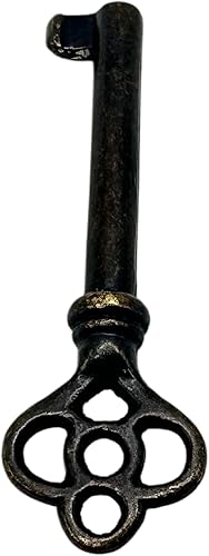 Miniatura 5 de Llave de esqueleto universal, llave de barril hueco para armarios, puertas, escritorios y muebles antiguos (latón antiguo, juego de 1)