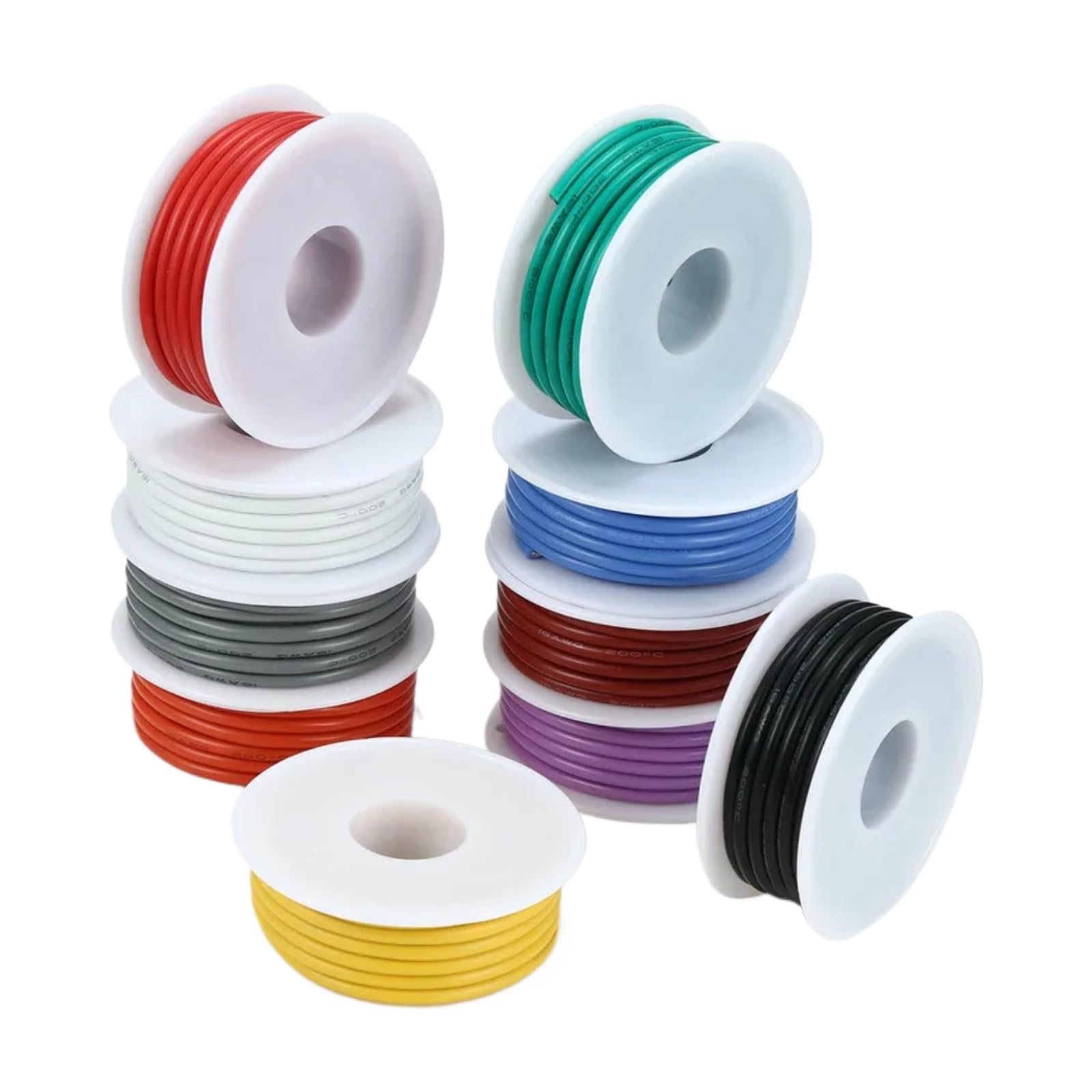wąż silikonowy i kabel 5 kolorów mieszanych 1 puszka tinned pure copper(2; 250 m; 30 AWG)