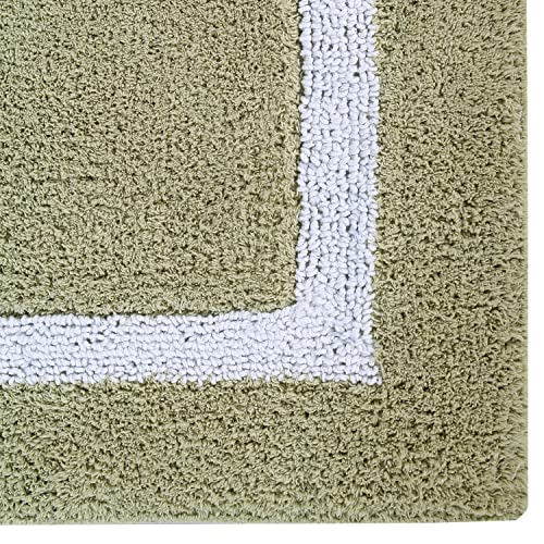 Better Trends 100% Cotton Hotel Collection Bath Mats, Sage & White - Tufted, Absorbent Reversible Mat, Machine Washable, Quick-Dry, Great for Bath, Shower, Bedroom, Dog or Door Mat, 30" Round by Better Trends - Image 4