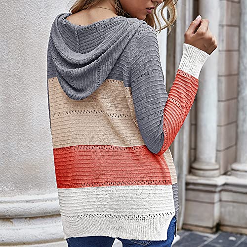 Coloody Felpe Donna Pullover Hoodie Maglia a Righe...