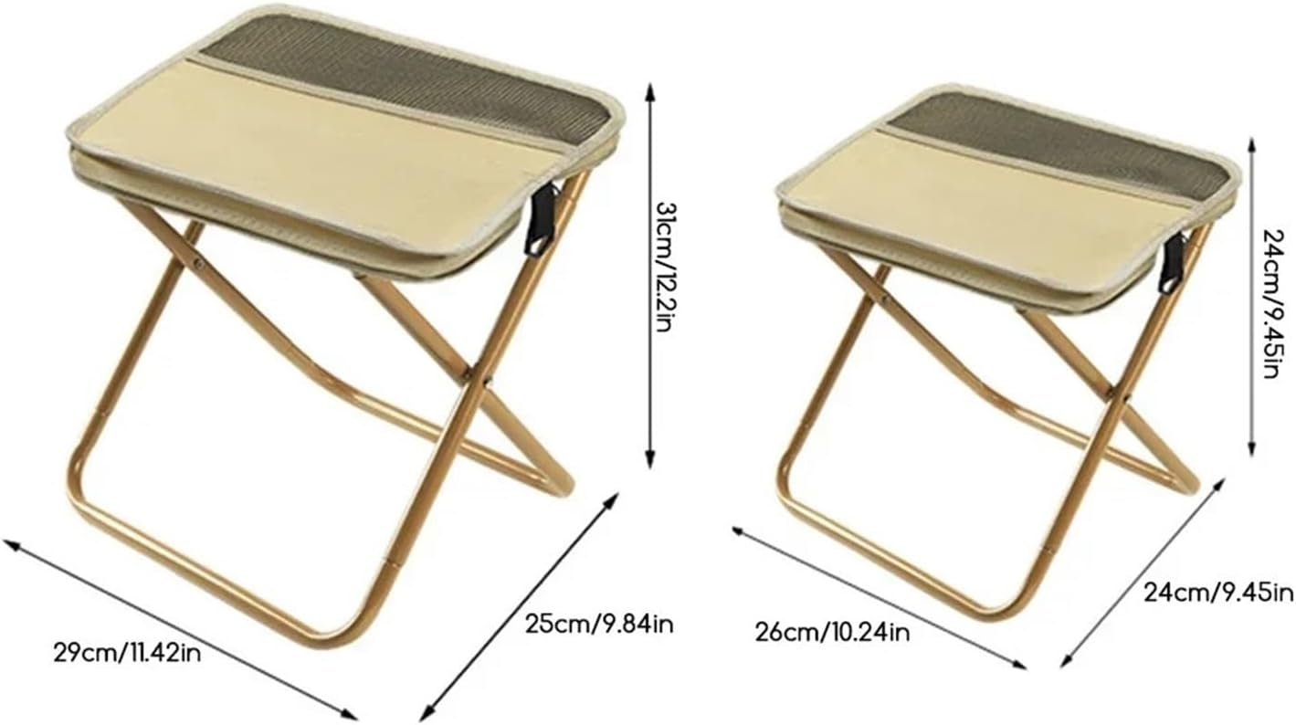 Foldable Backpack Stool Portable Small Mazar Satchel Pen Bag Camping Lightweight Outdoor Folding Chair，Compatible For Fishing Travel(Black L)