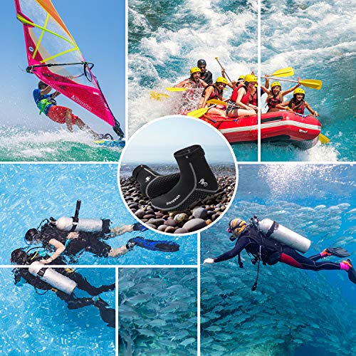 3Mm Neoprene Diving Socks(Size 4-12), Panzexin Wetsuit Socks Sand-Proof Scuba Snorkeling Fins Socks For Open Water Swimming, Kayaking, Paddle Boarding And More Beach Water Sports (Seahorse, Medium) #TOP6