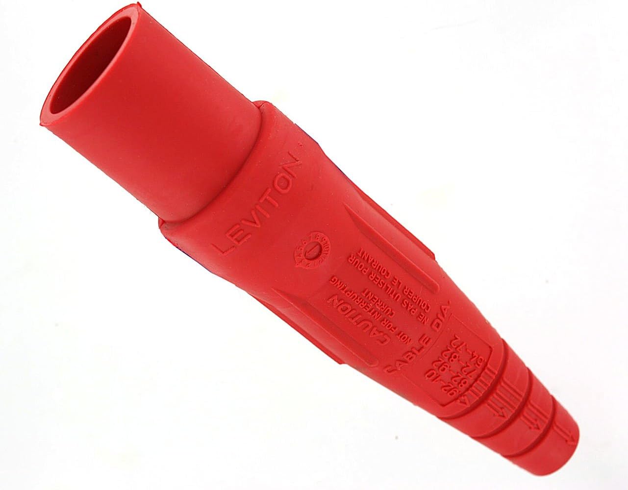 Leviton 16-Series Taper Nose, Male Plug Contact, Detachable, Cam-Type Connector with Double Set Screw Termination, 16D24-UY, Yellow