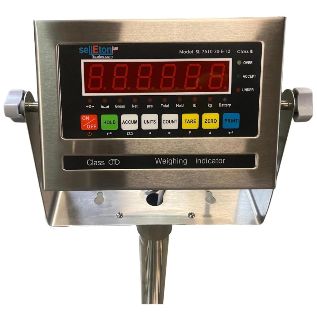 SellEton SL-7100-W60 Turntable Pallet Wrapping Machine, Industrial Wrapper Palllet with Built-in Scale & Thermal Printer 3500 lb Capacity
