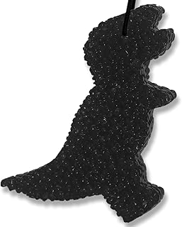 Leather and Lace Scented Freshie Black T-Rex Shape, Texas-Rex, Lone Star Candles and More’s Original Aroma of Genuine Leather and Creamy Vanilla, Car Air Freshener, Aroma Beads, USA Made in Texas