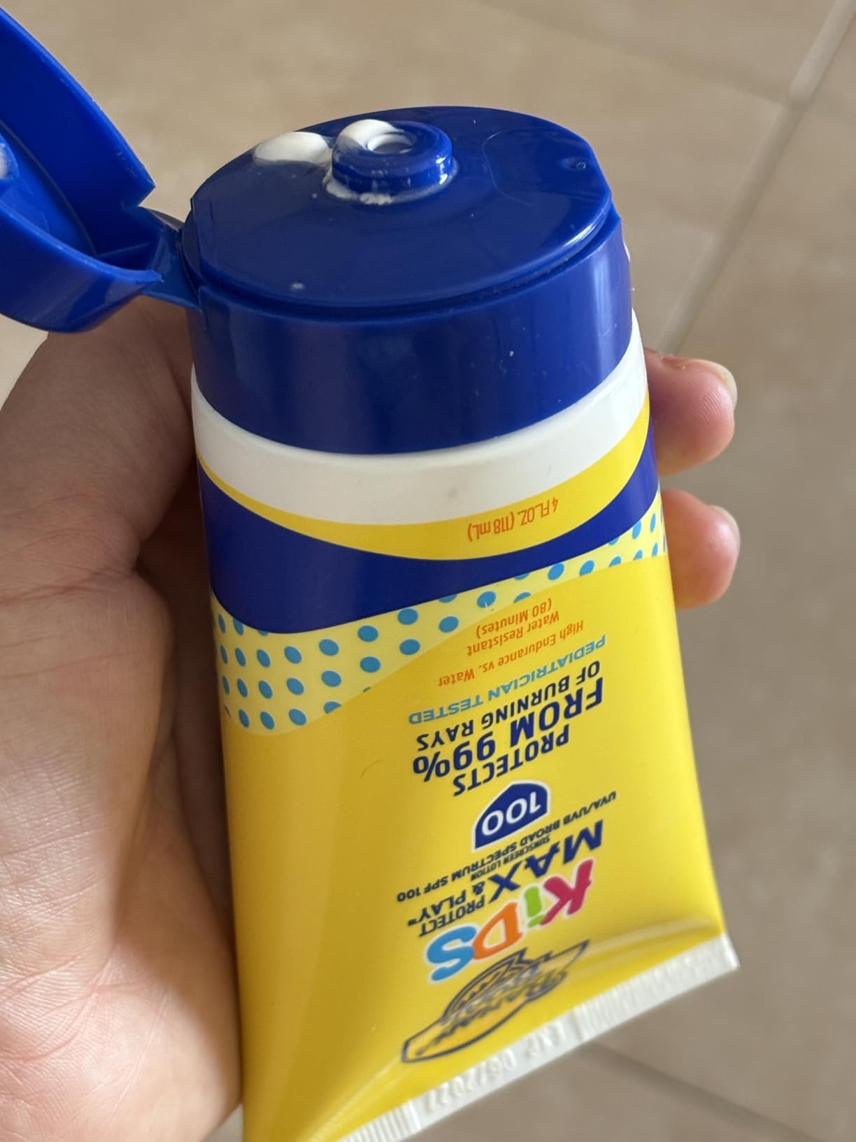Banana Boat Kids Max Protect & Play Lotion Sunscreen SPF 100, 4oz | Childrens Sunscreen, Kids Sunblock Spray, High SPF, Water Resistant, 4oz