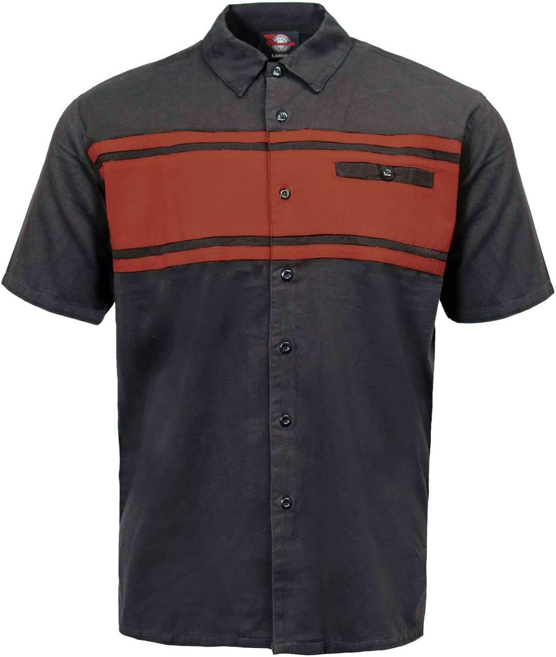 MILWAUKEE MOTORCYCLE CLOTHING CO. Men's Pit Stop Mechanic Shirt, MMC16009 | Single Chest Pocket; 50/50 Workwear Blend; Mechanic Shirt Style
