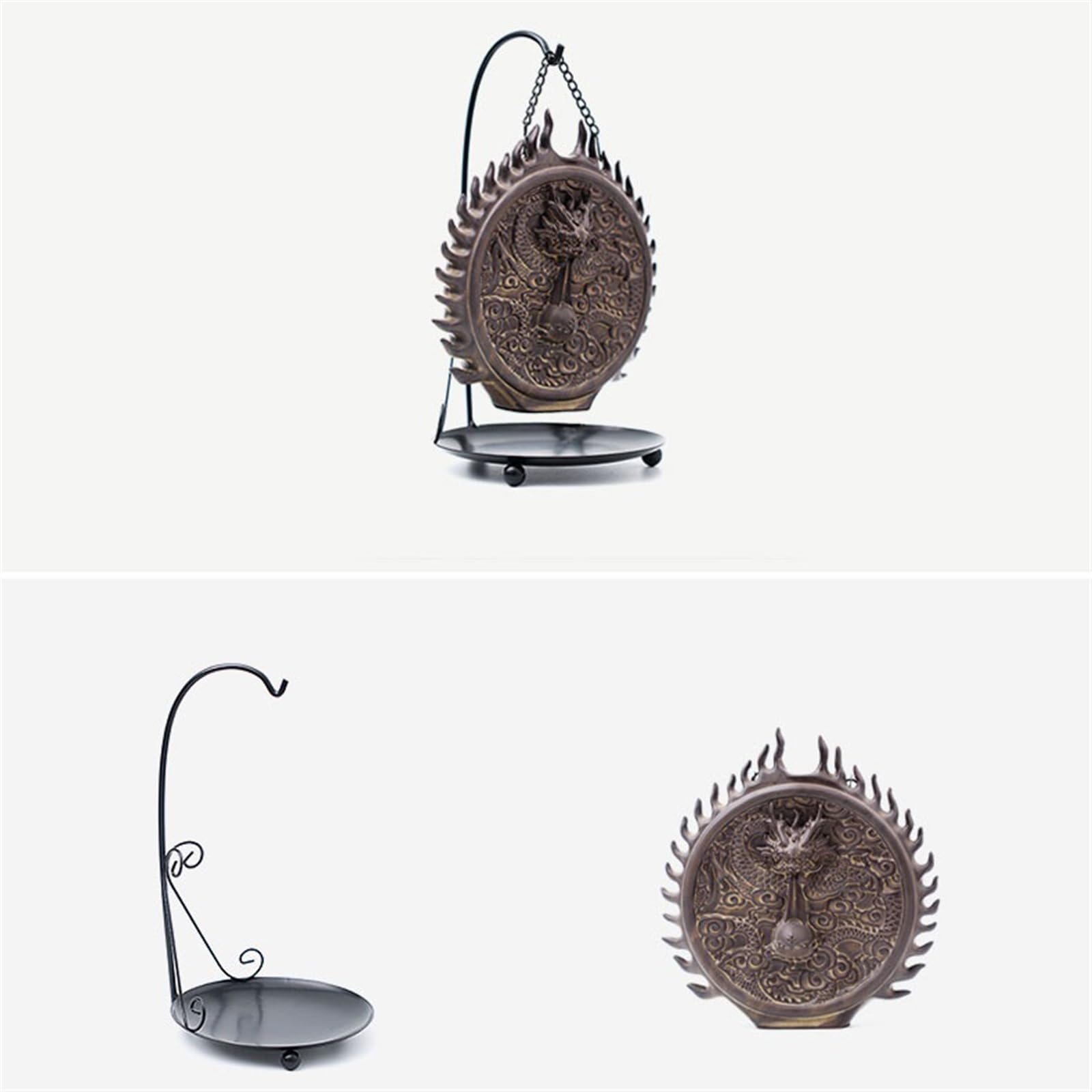 Recogedor de Cenizas Quemador de Incienso reflujo Colgante Creativo, decoración Mesa for Sala Estar, Soporte cerámica Decorativo