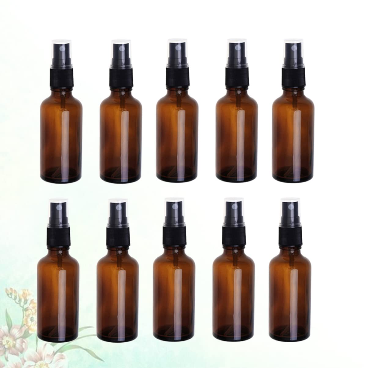 FOMIYES 20stücke Glas-sprühflaschen Leere Reise-sprühfläschchen mit Drucksprayfunktion Auslaufsicher und Bruchfest für Ätherische Öle und Kosmetik