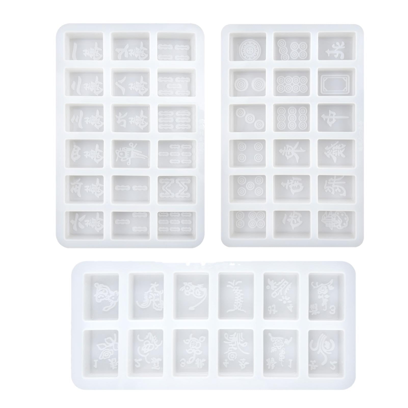 Moule silicone Mahjong bougie savon fait maison loisir créatif