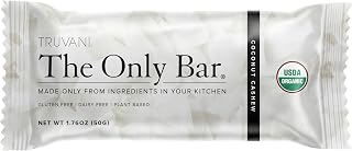 Truvani Plant Based Snack Bars | Coconut Cashew 1 Pack | 5g Protein | USDA Organic and Vegan | The Only Bar | Dairy, Soy, and Gluten Free | Individually Wrapped