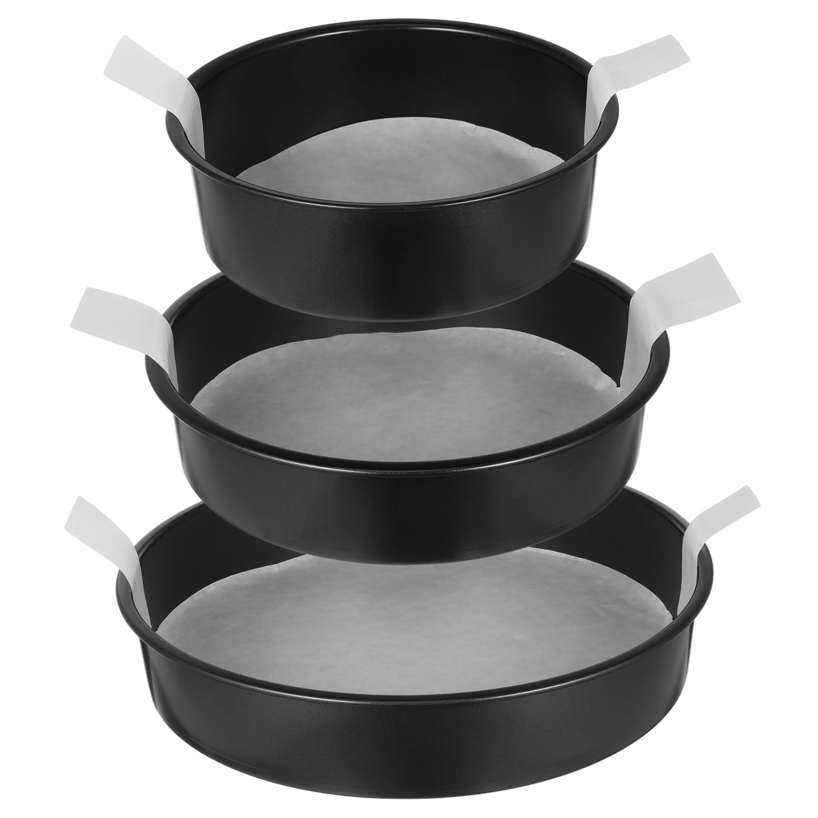 Ciieeo Lot De 3 Moules À Gâteaux Ronds Antiadhésifs De 15 2 Cm 20 3 Cm Et 25 4 Cm Avec 150 Feuilles De Papier Sulfurisé Pour Gâteaux À Étages Fournitures De Pâtisserie