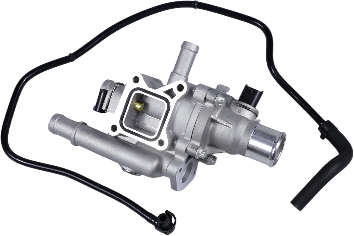 Engine Coolant Thermostat Housing Assembly with Throttle Body Inlet Heater Pipe Replacement For 2011-2016 Chevrolet Cruze 1.8L 2012-2018 Chevrolet Sonic 1.6L&1.8L Replace# 25192228 15-81766