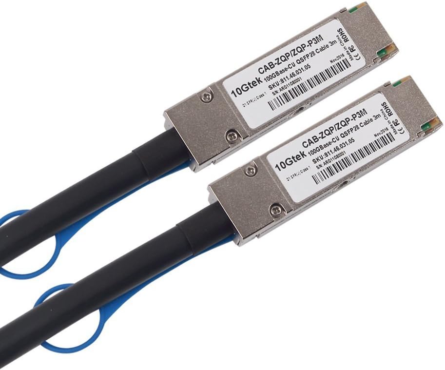 Exсluѕіvе Dіѕсоunt 80% оƒƒеr 100G QSFP28 DAC Cable - 100GBASE-CR4 QSFP28 to QSFP28 Passive Direct Attach Copper Twinax Cable for Cisco QSFP-100G-CU3M, 3-Meter(10ft)