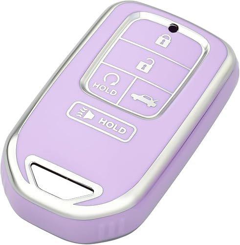 OFFCURVE Funda para llavero compatible con Honda, funda para llavero de TPU suave para Honda Accord Civic CRV Pilot Ridgeline Odyssey Passport 5