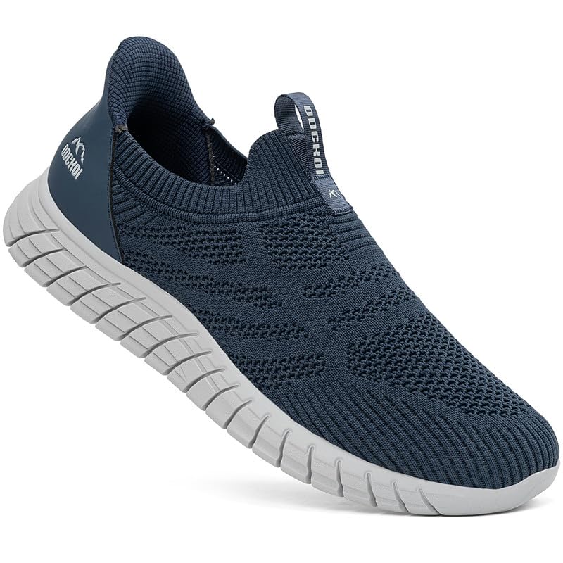 ODCKOI Herren Hands Free Slip In Sneakers Atmungsaktiv Slip On Turnschuhe Bequme Leichte Ohne Schnürsenkel Sportschuhe Schlupfschuhe Walkingschuhe für Männer Freizeitschuhe-SHLAN-43