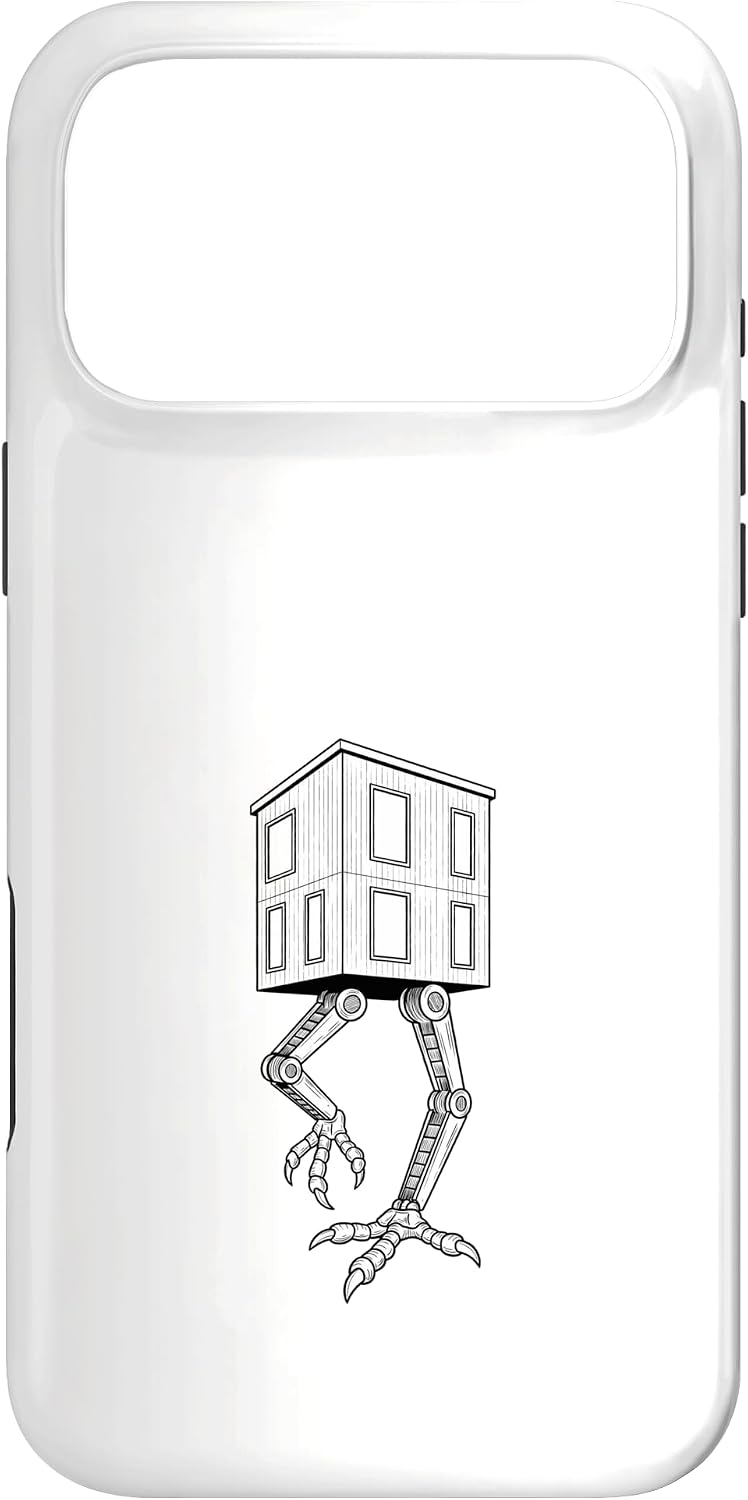 Funny Walking House on Robot Legs Sci-Fi Design Case for iPhone 17 Pro Max