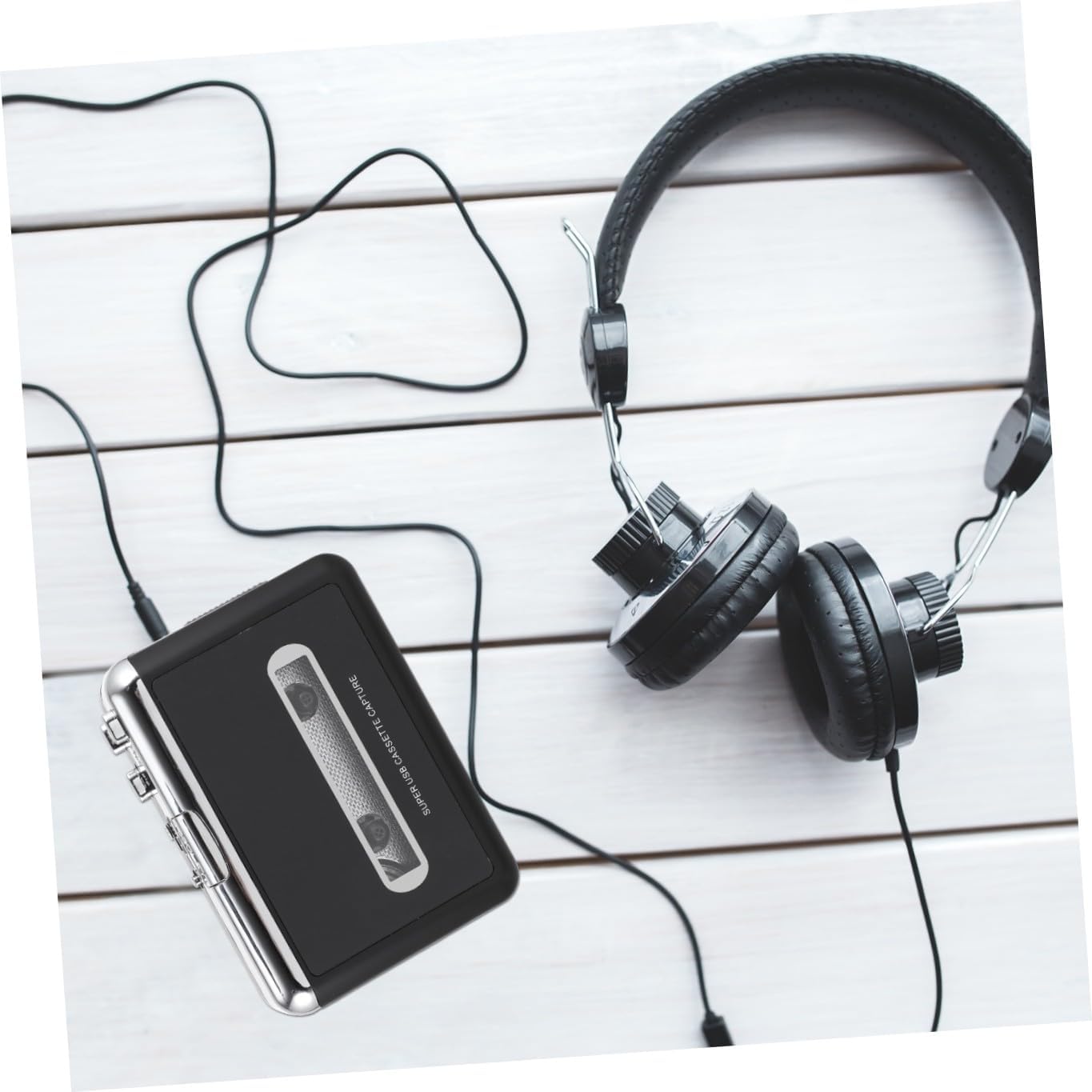 USB Cassette Player with Detachable Speaker, Tape to MP3 Converter