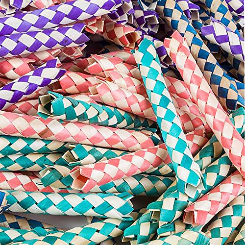 The Dreidel Company Classic Finger Traps, Chinese Bamboo Toys, Assorted Colors, 5" Inches (12-Pack) #TOP1