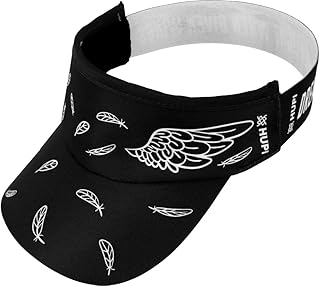 Viseira para Corrida Hupi Asas, Cor: Preto, Tamanho: Único