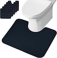 Peppry 10-Pack Disposable U-Shaped Toilet Mats 24x20 - Non-Slip Urine Floor Protector, Quick Dry Bathroom Mats Bulk