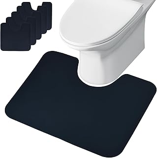 10Pcs Disposable Toilet Mats U-Shaped 24x20, Toilet Floor Protector from Urine, Toilet Rug Mat