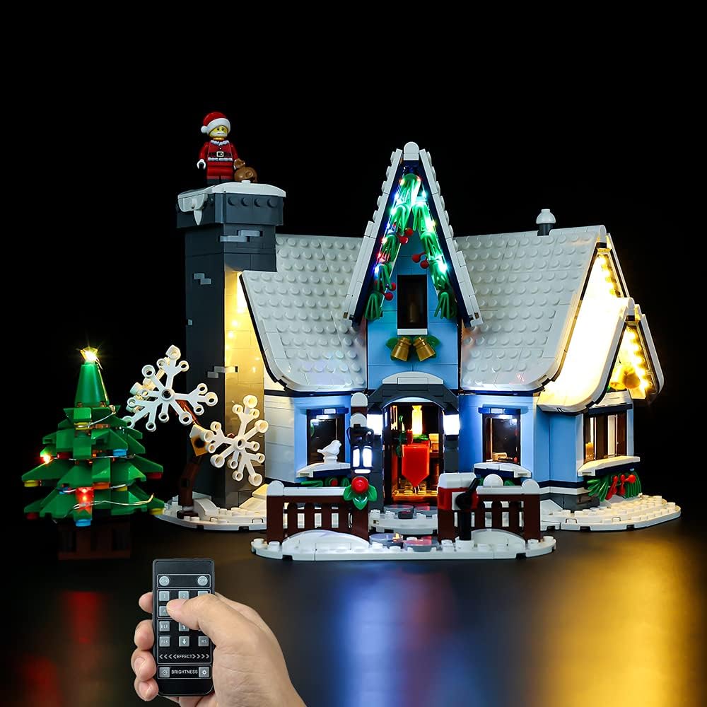 Kyglaring LED Lighting Kit Only - Designed for Lego Creator Winter Village Collections Santa's Visit 10293 Building Block Set - Not Include The Model (RC Version)