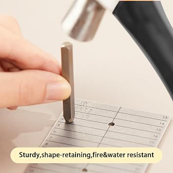 Crypto Wallet Cold Storage Metal Stamp Bitcoin Seed Phrase Storage Compatible with Hardware Wallets,2 Plates&1 Letter Stamps Set