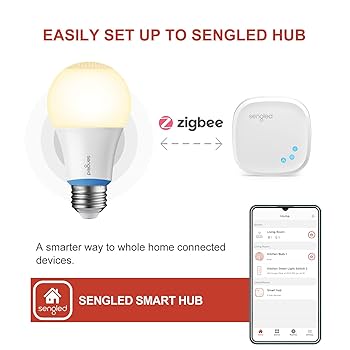 Sengled Smart Light Bulbs 100W, Zigbee Hub Required, Soft