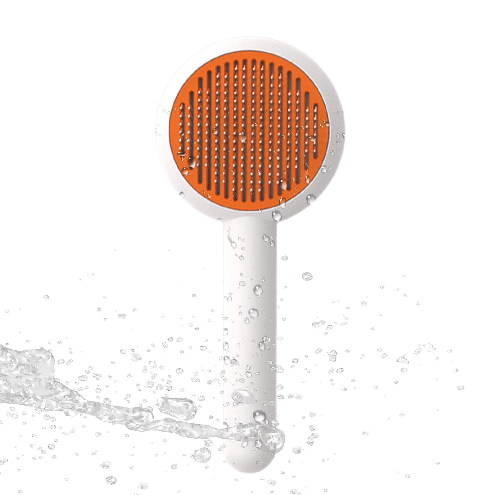 Indoor Cat Brush, Cat Brush for Shedding | Dog Hair Brush with Release Button, Donut Shaped Hair Massage Comb Cute Cat Massage Tool for Cats