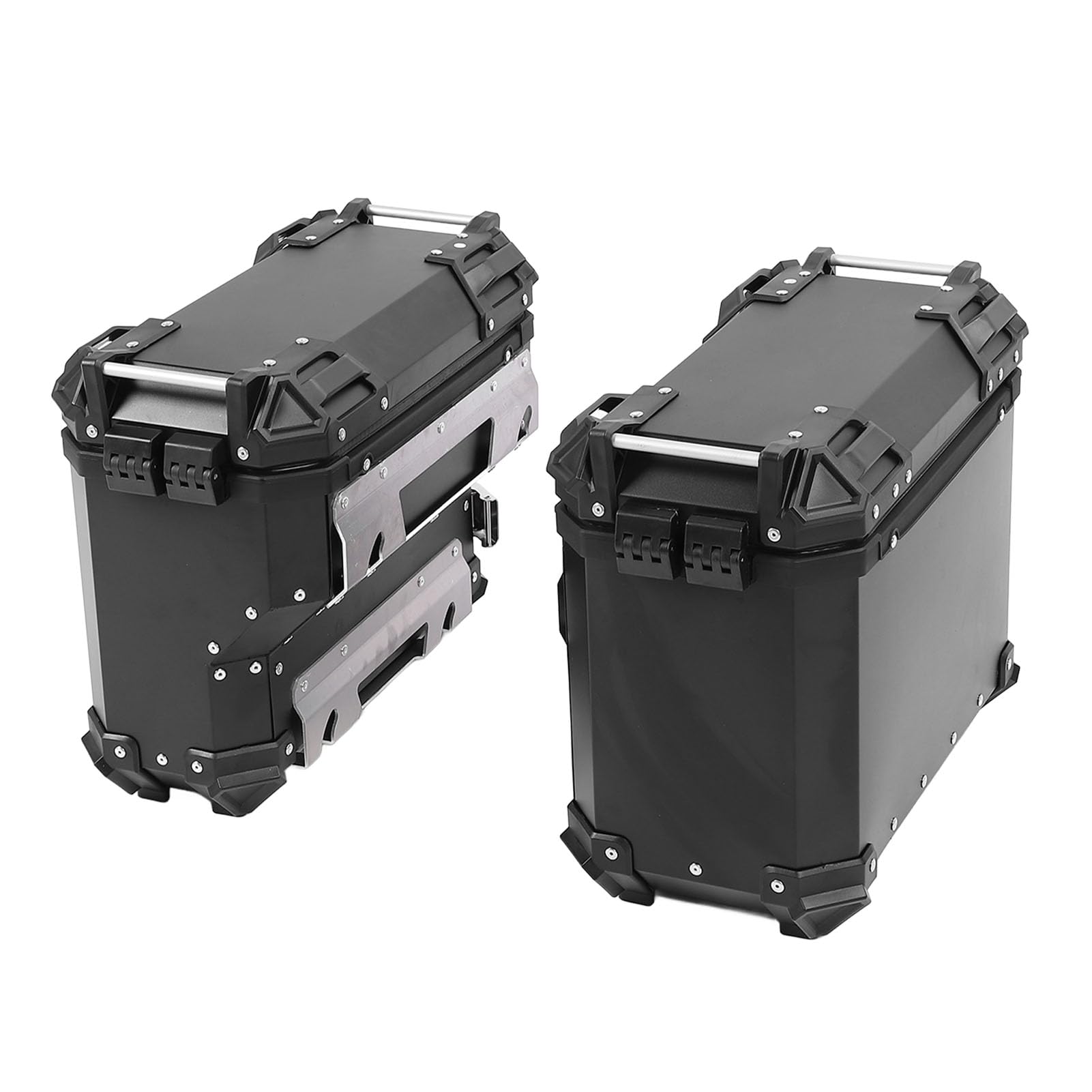Akozon Akozon 38L Wodoodporne Aluminiowe Motocyklowe obudowę z blokadą i Szybkim Zwolnieniem - Universal Left Pight Torage dla Kasku i Bagażu (BLACK)