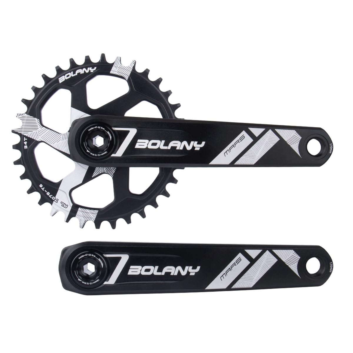 Mountain Bici Bicicletta Guarnitura170mm Integrate Cave Set di Pedivelle 34T Singolo Ingranaggio Guarniture for 8/9/10/11/12 velocità con BB