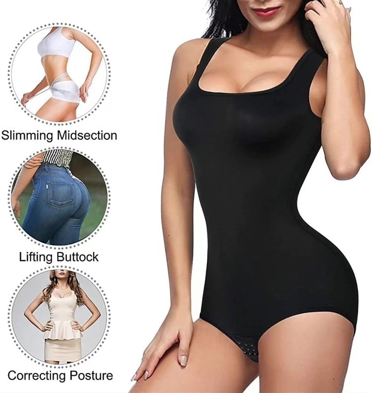 QHQQXN Odzież modelująca dla kobiet Body wyszczuplają brzuch Bezszwowe body wyszczuplają talię