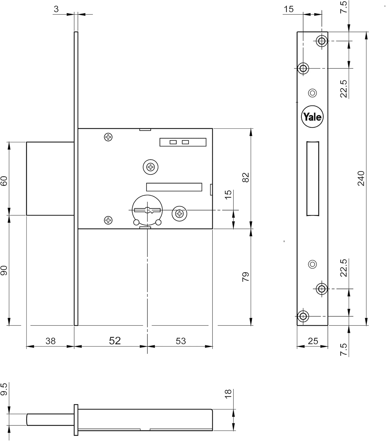 Double map Lock Band 4 Mandate 1key E52