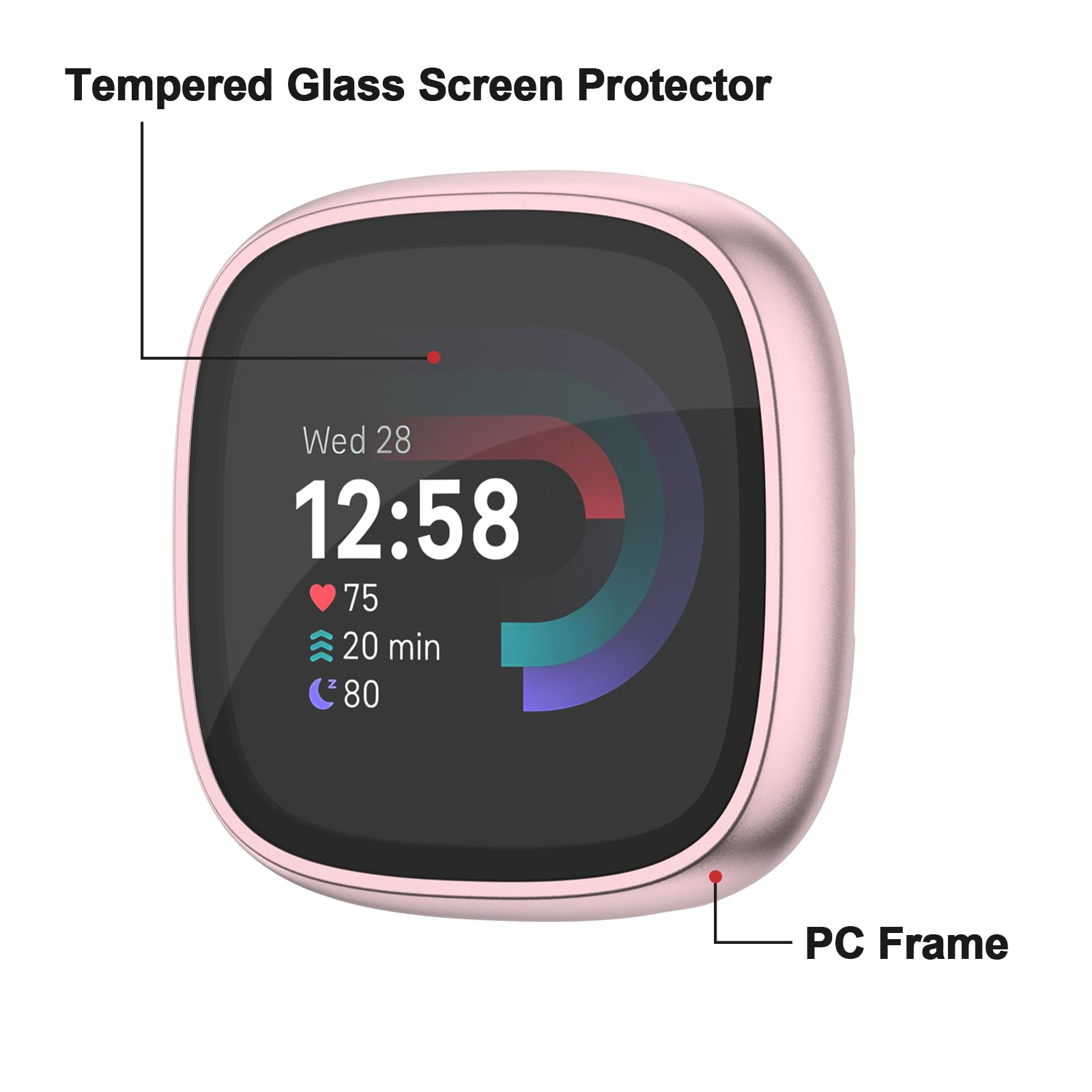 Fitbit Sense Screen Protector Meliya 4-Pack Screen Protector