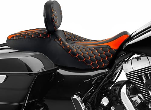Miniatura 4 de Almohadilla de Respaldo para Barra Sissy de Motocicleta, SLMOTO Respaldo para Conductor y Pasajero de Motocicleta Adecuado para 2014-2023 Harley