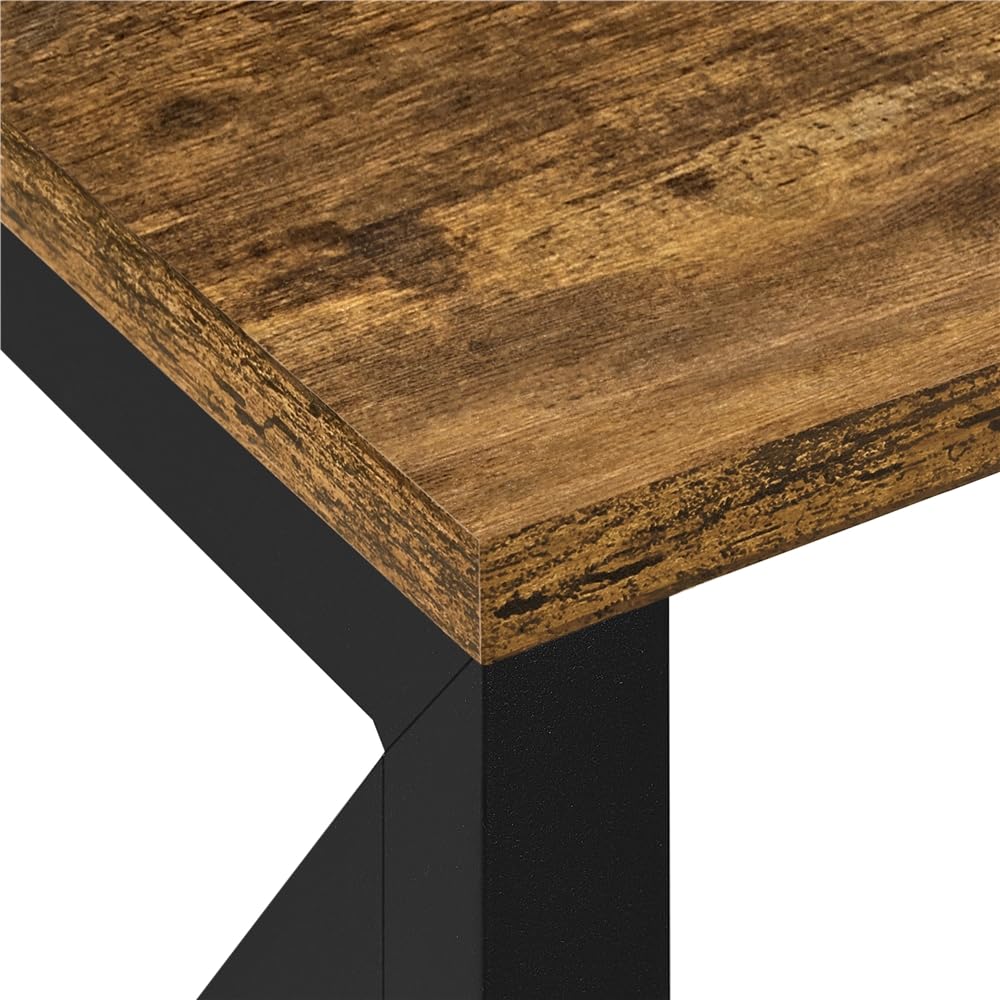 Yaheetech Meuble TV pour Téléviseur Jusqu’à 45 Pouces Support TV en Bois et Métal avec Gestion des câbles, Compartiments Ouverts,Table de Salon Industriel 106 cm L × 40 cm l × 50,5 cm H