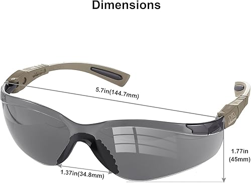 Miniatura 2 de xaegistac Shooting Glasses Anti-fog Shooting Range Eye Protection, Adjustable Safety Glasses with Zipper Hard Case