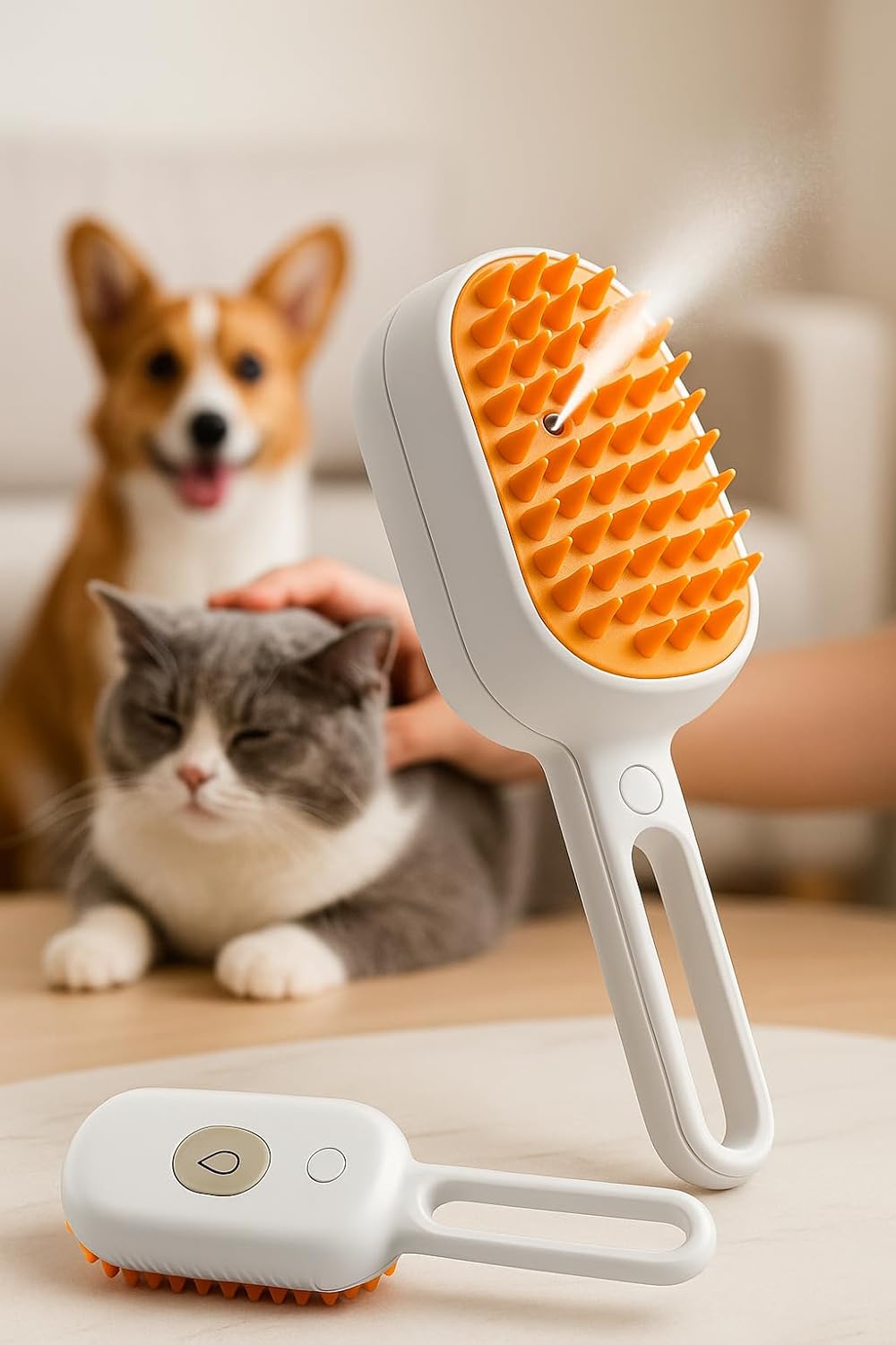 Escova para Gatos,Removedor de pelos para Pets, Cachorros, Escova Eletrica,Escova a Vapor para Pets – Remove Pelos de Gatos e Cães com Facilidade | Recarregável | Verde e Laranja | Pontas de Silicone Confortavel| Cachorro e Gato| Escova para Gatos,Removedor de pelos para Pets, Cachorros, Escova Eletrica,Escova a Vapor para Pets – Remove Pelos de Gatos e Cães com Facilidade | Recarregável | Verde e Laranja | Pontas de Silicone Confortavel| Cachorro e Gato|