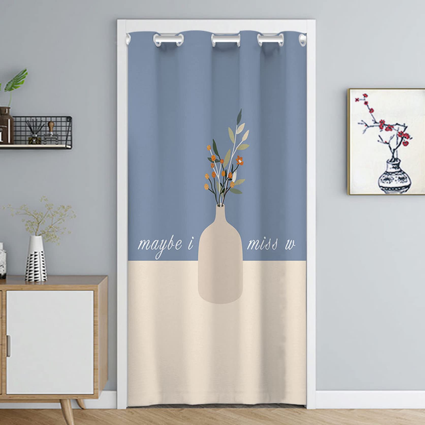 Amazon｜目隠し ロング のれん ン カーテン 遮光 暖簾 ナチュラル 170