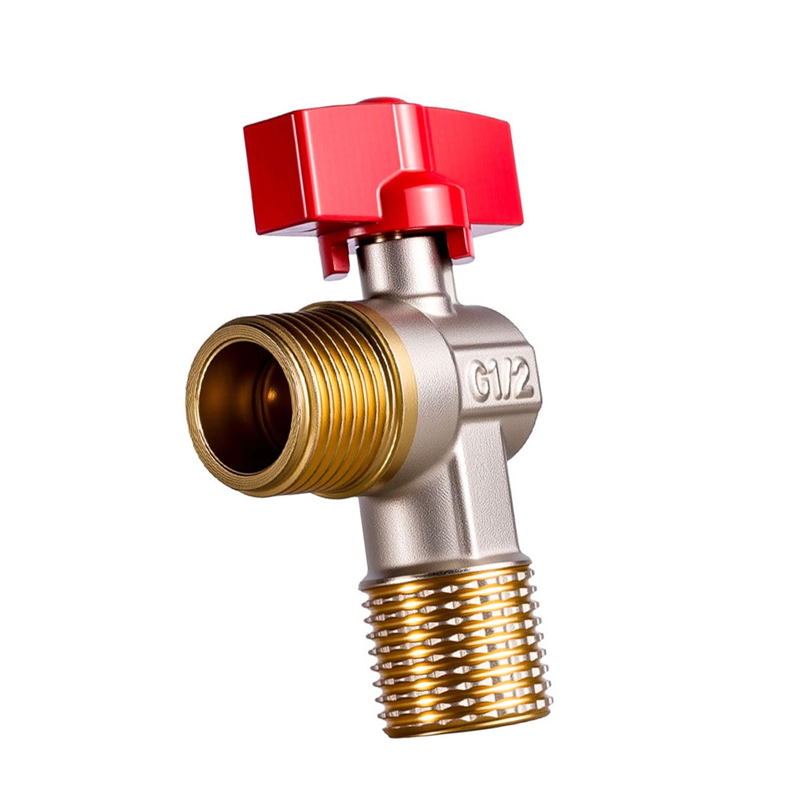 Brass 1 / 2inch Water Shut Off Valves with Handle Universals Flows Control Hot/Cold Water Turn Angles Stop Valves Flows Control Shower