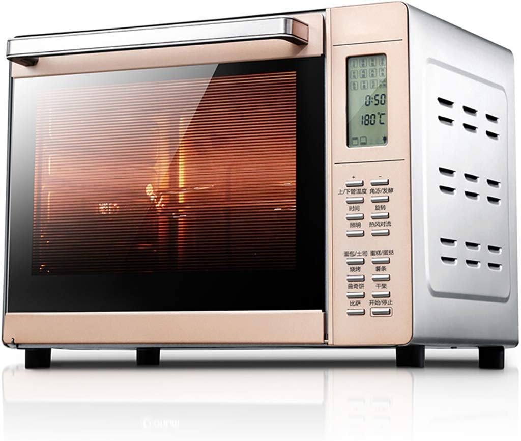 Rotisserie Convection Toaster Oven, Stainless Steel -Dimensional Hot Air Circulation with Furnace Lamp