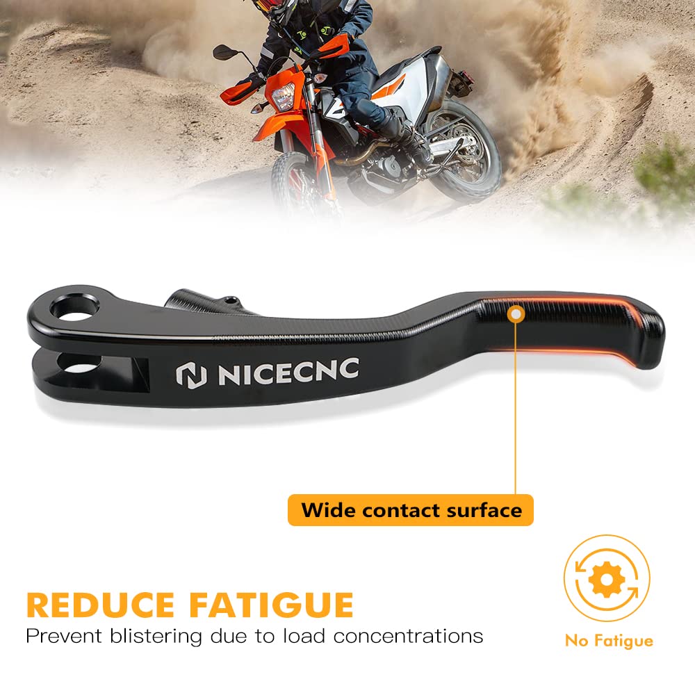 NICECNC Leva della frizione Shorty in alluminio Maniglia della frizione compatibile con 690 Enduro R/SMC R 2014-2023, compatibile con Husqvarna 701 Super Moto ed Enduro 2016-2023, accessori 700 SM/ES,